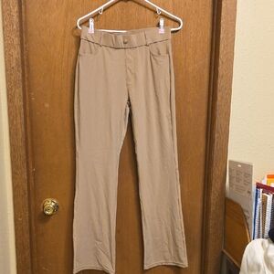 Tan Straight-Leg Pants